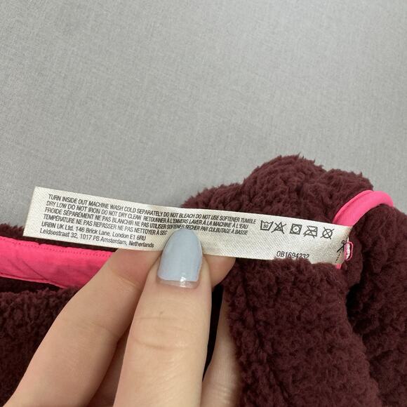 Free People Movement Journey Ahead Vest Jacket Women XS Pink Sherpa Fleece Plush - Picture 12 of 12